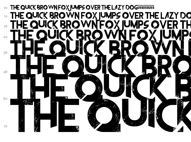 The Frontman font waterfall